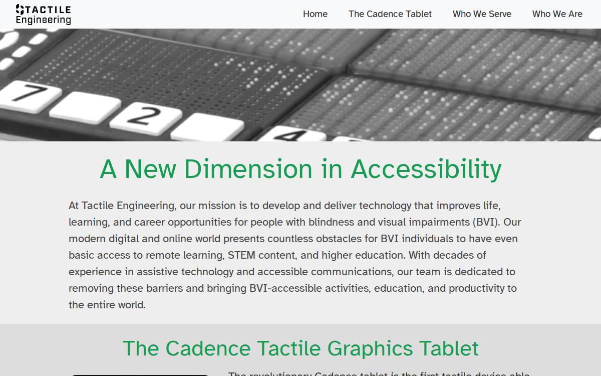 Tactile Engineering website preview