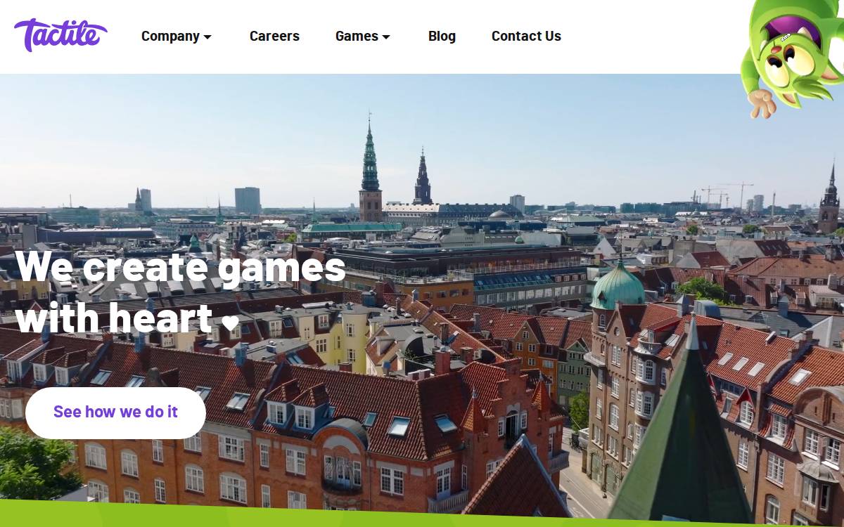 Tactile Games website preview