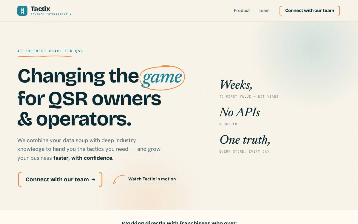 Tactix website preview