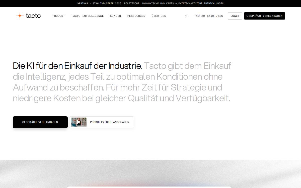 Tacto website preview
