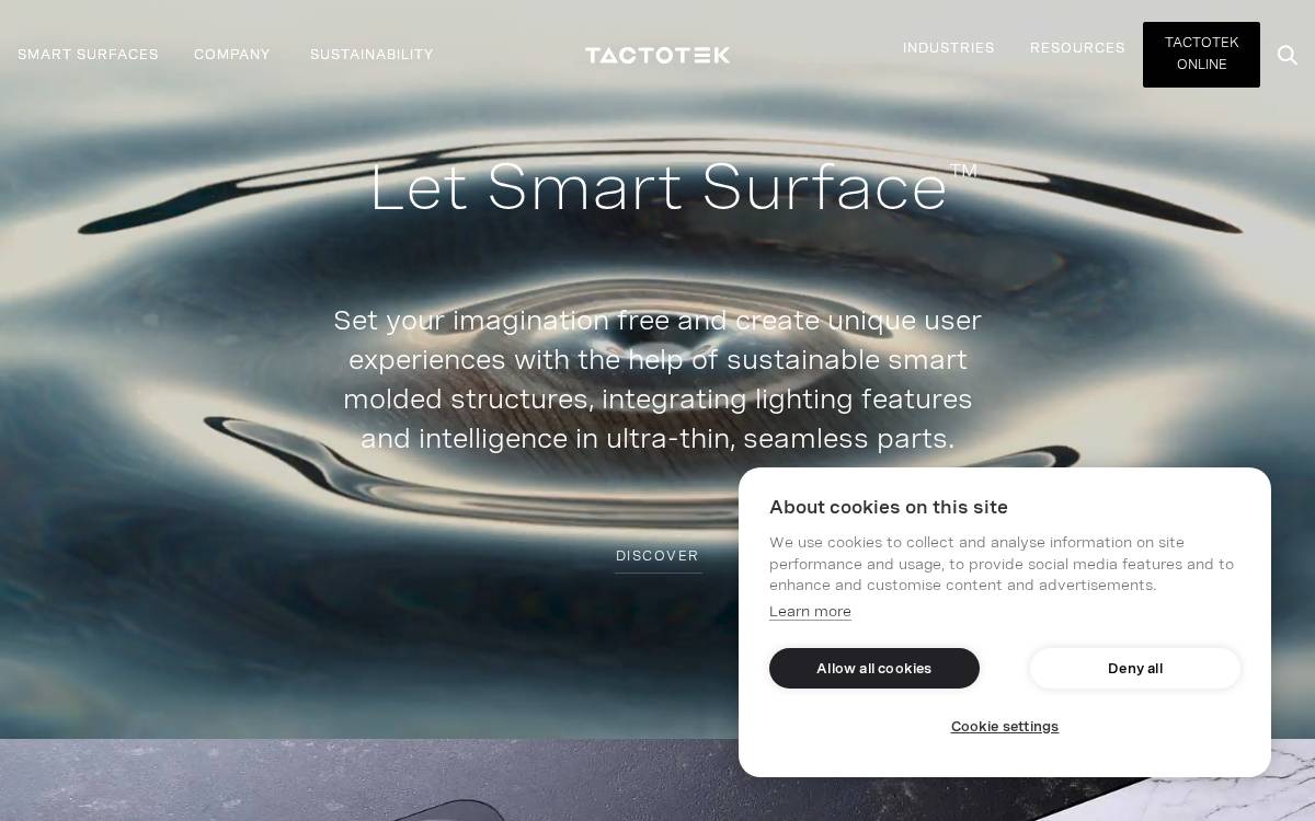 Tactotek website preview