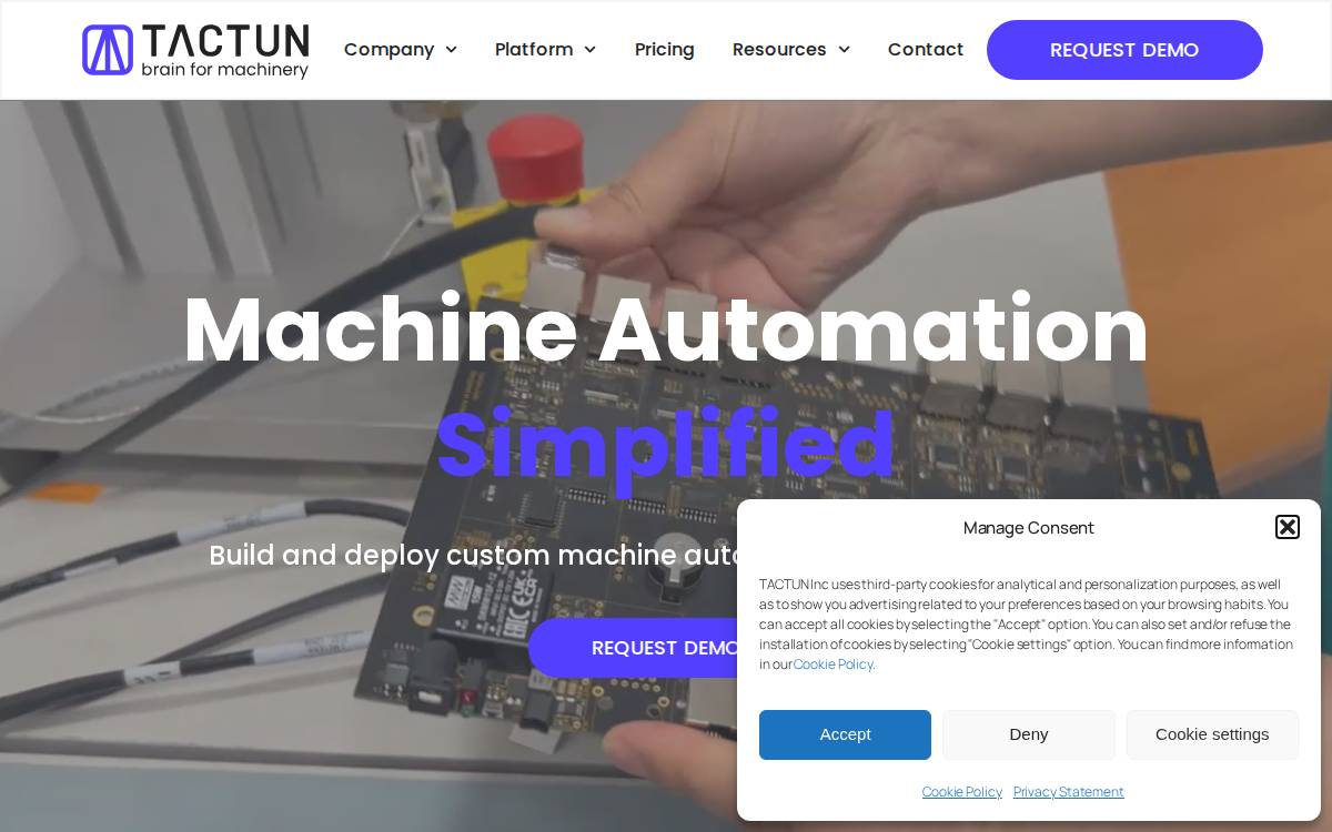 Tactun website preview