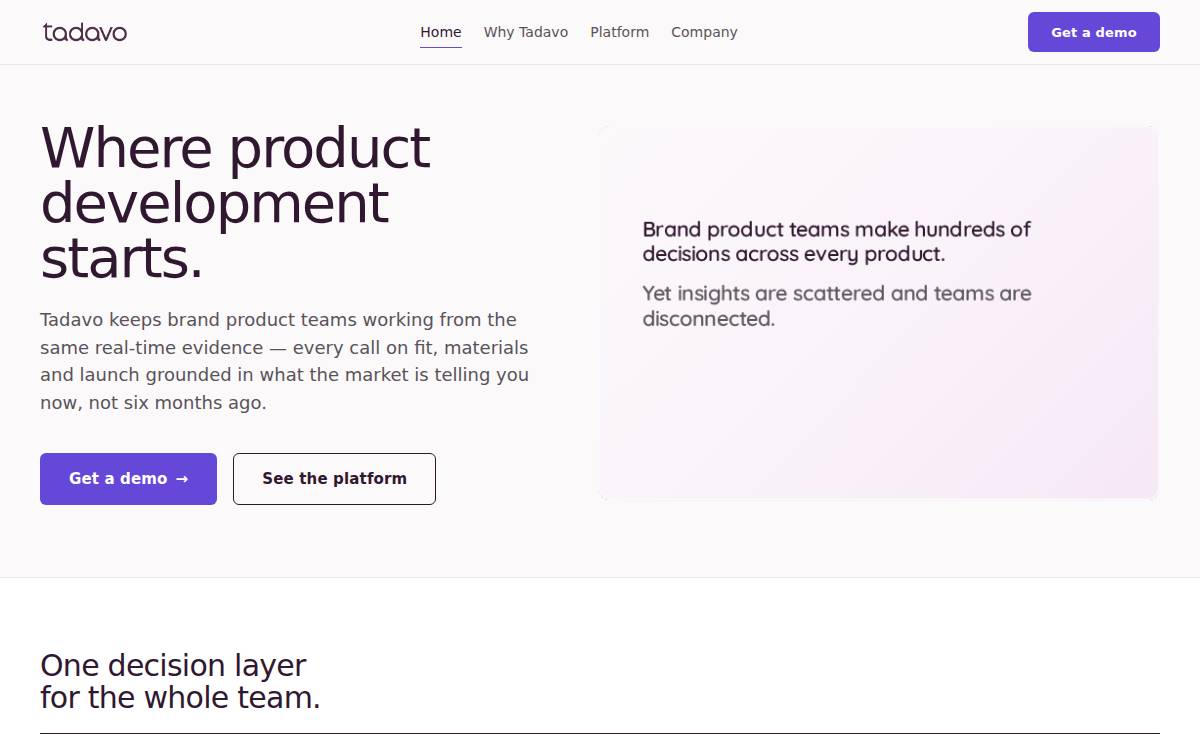 Tadavo website preview