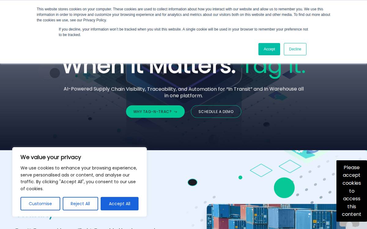 Tag-N-Trac website preview