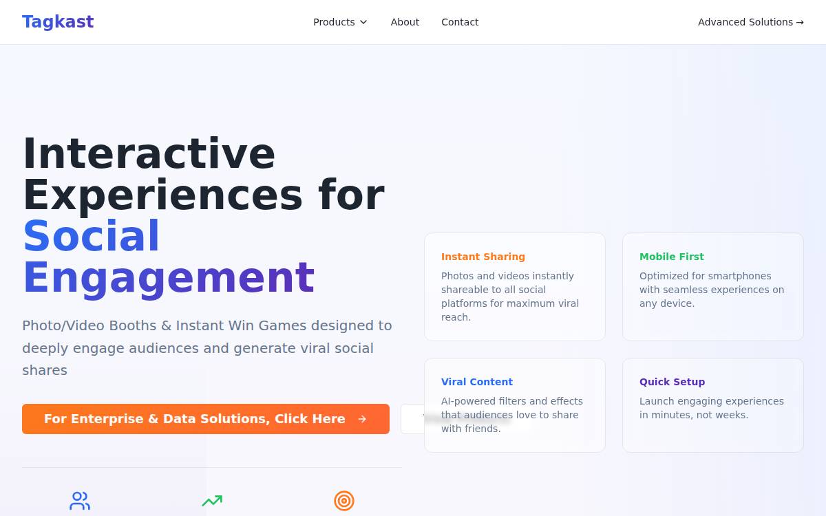 Tagkast website preview