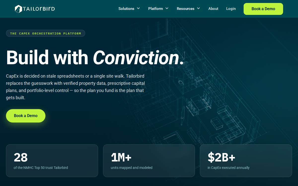 Tailorbird website preview