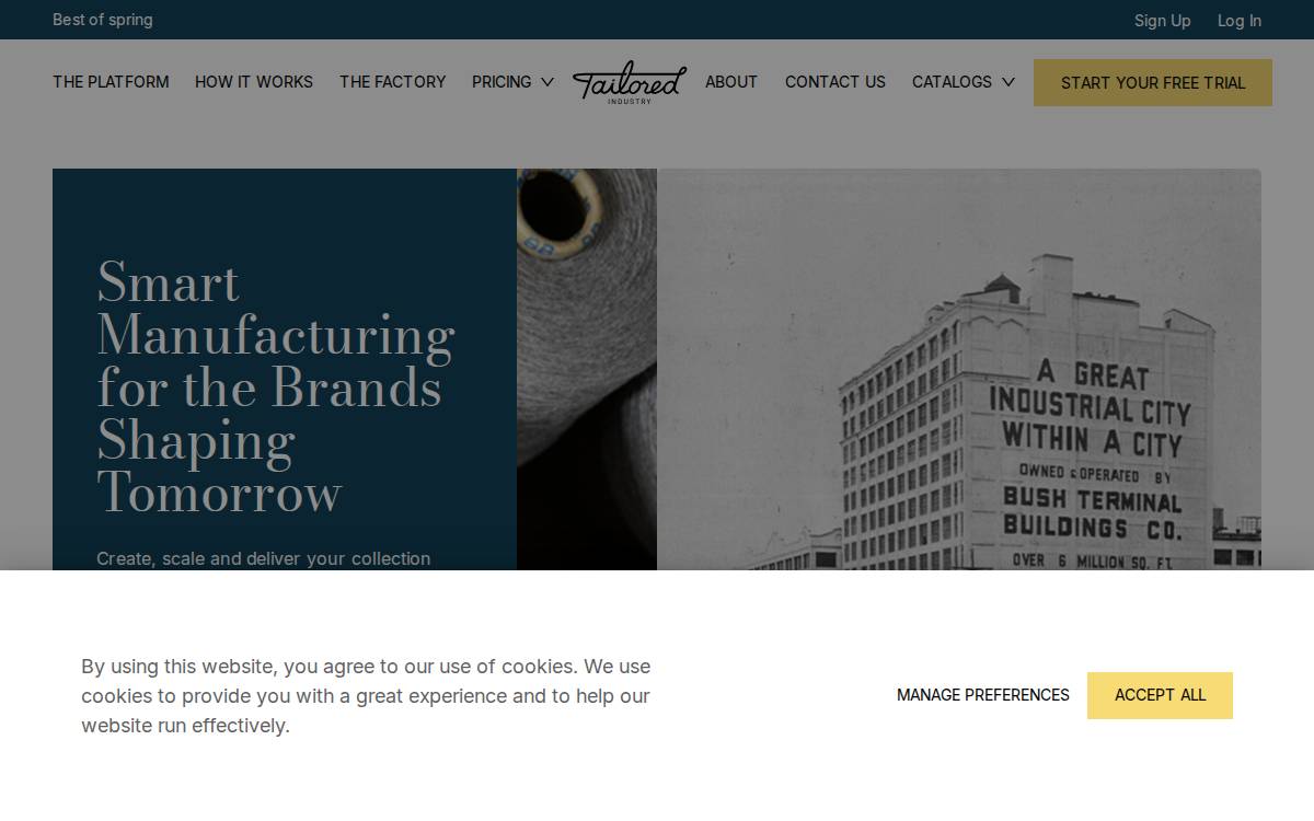 TAILORED INDUSTRY website preview