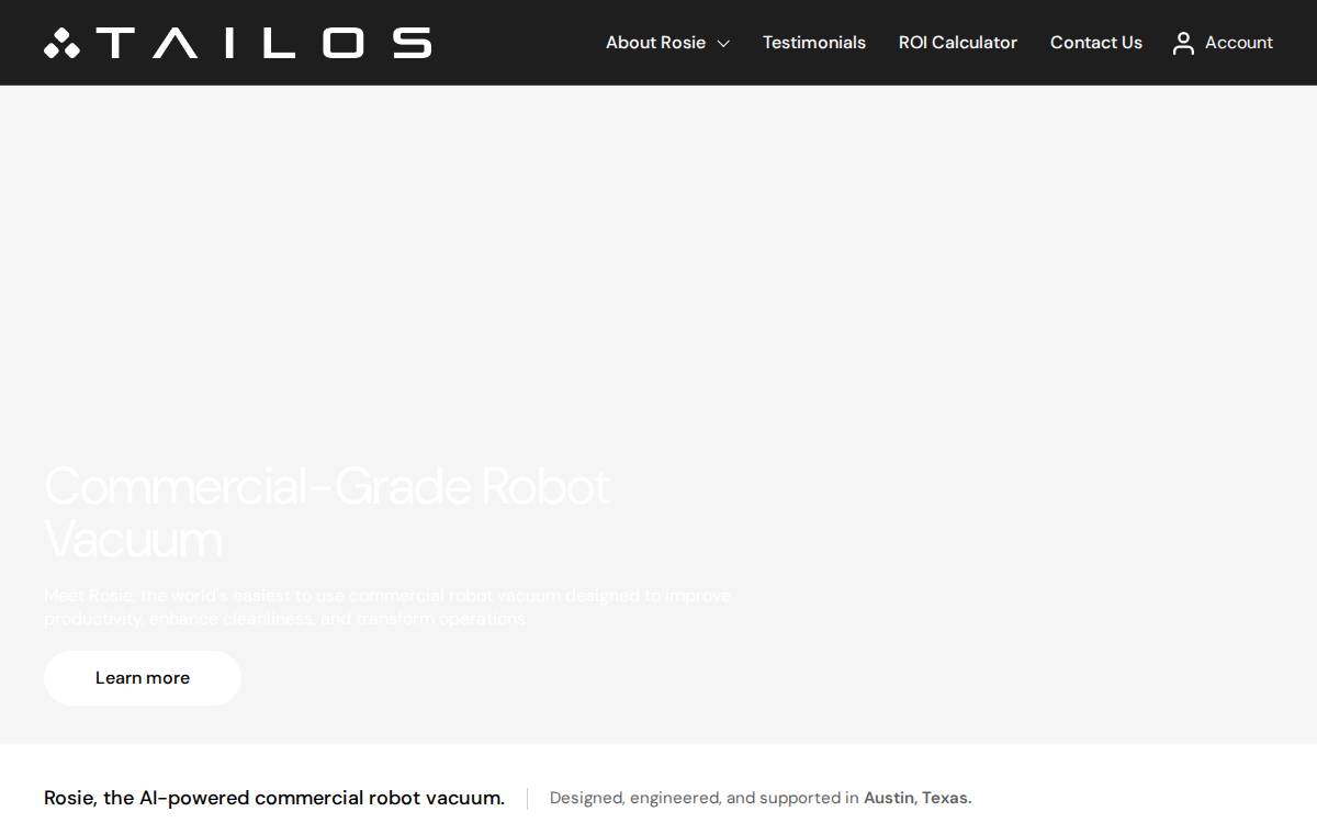 Tailos website preview