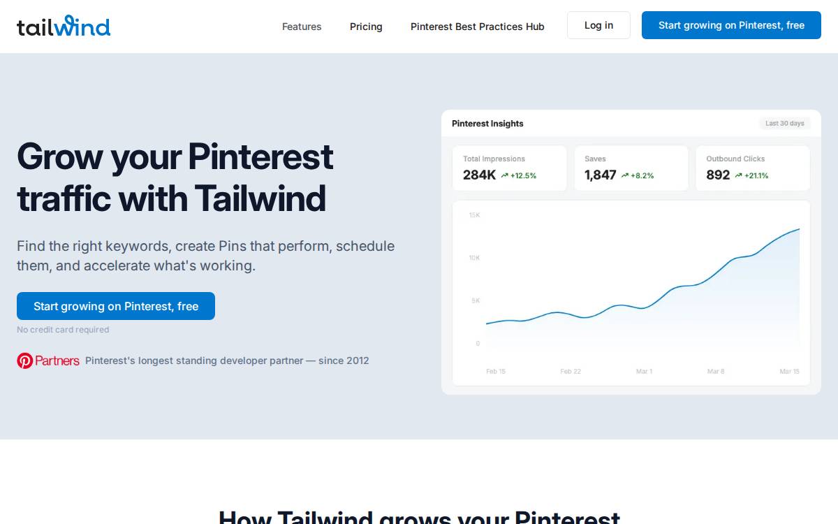 Tailwind website preview