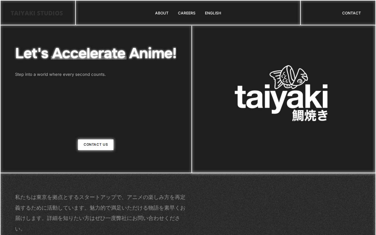 Taiyaki Studios website preview