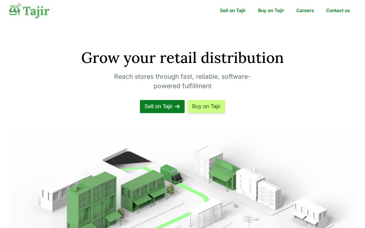 Tajir website preview