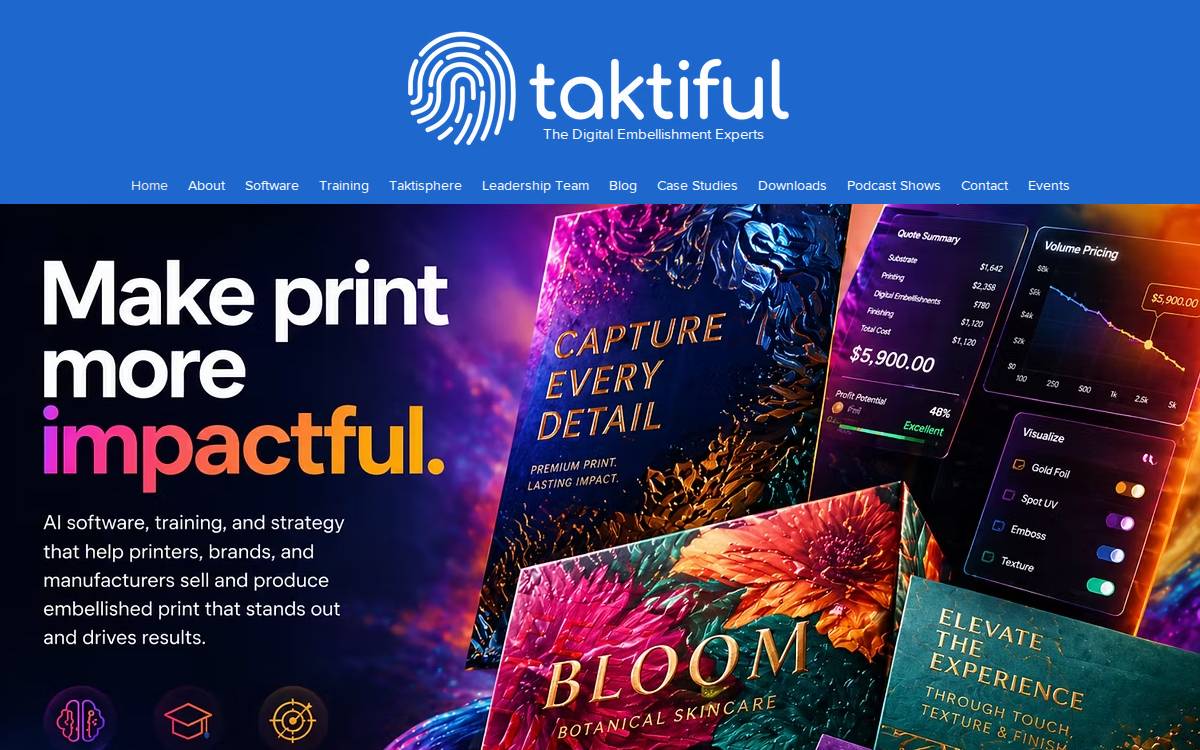 Taktiful Software Solutions website preview