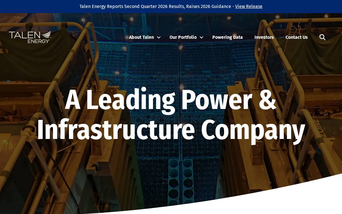 Talen Energy website preview