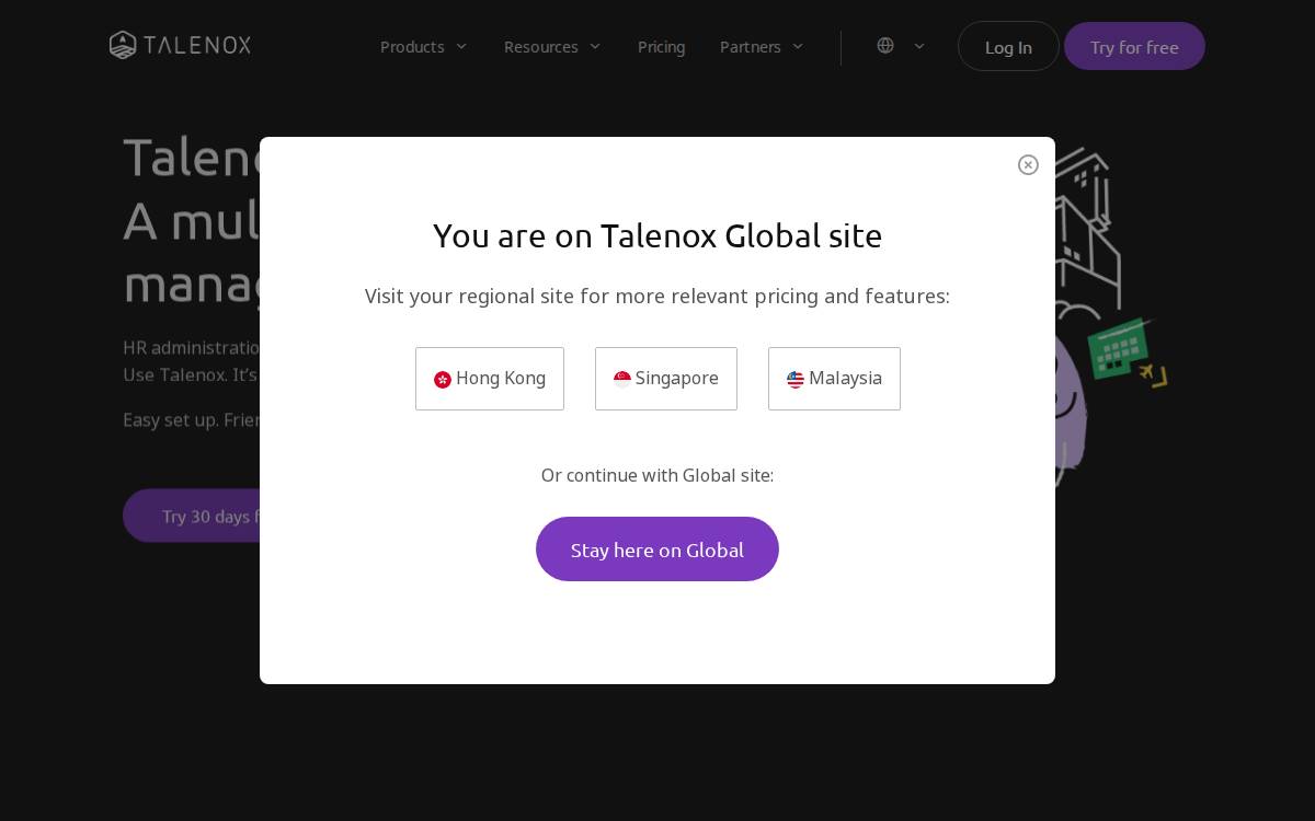 Talenox website preview