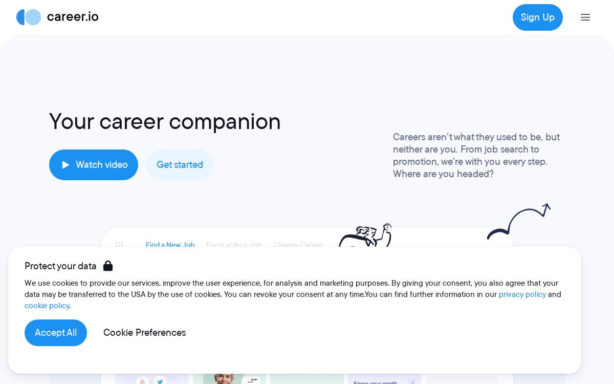 Talent website preview