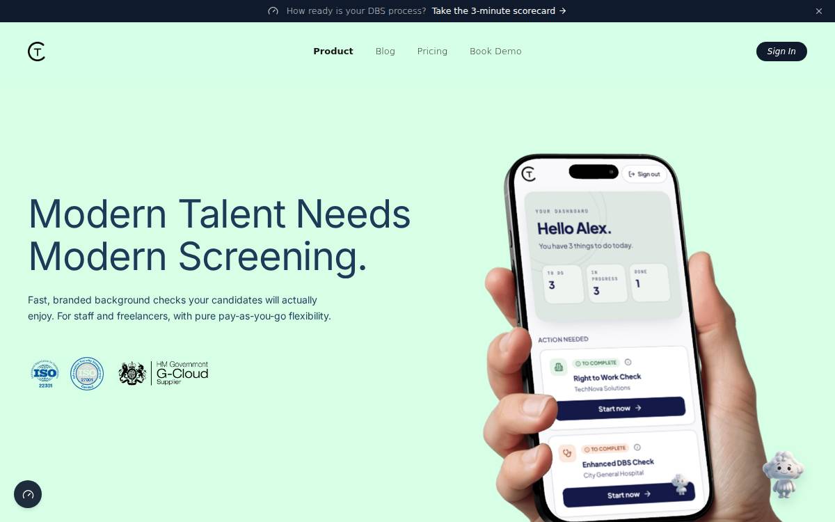 Talent Clouds website preview