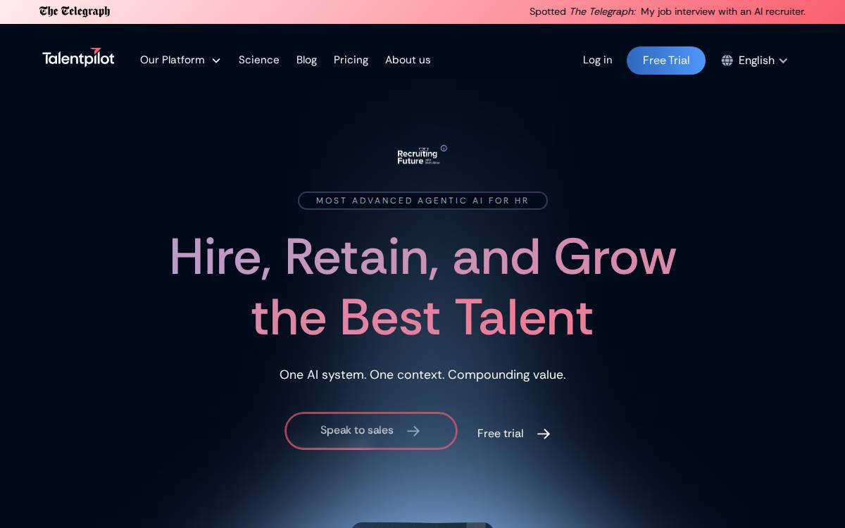 Talent Pilot website preview