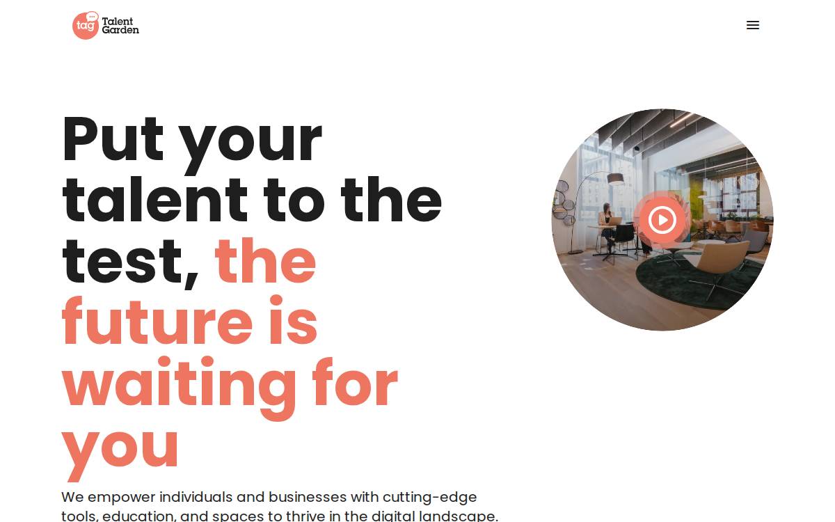 Talentgarden website preview