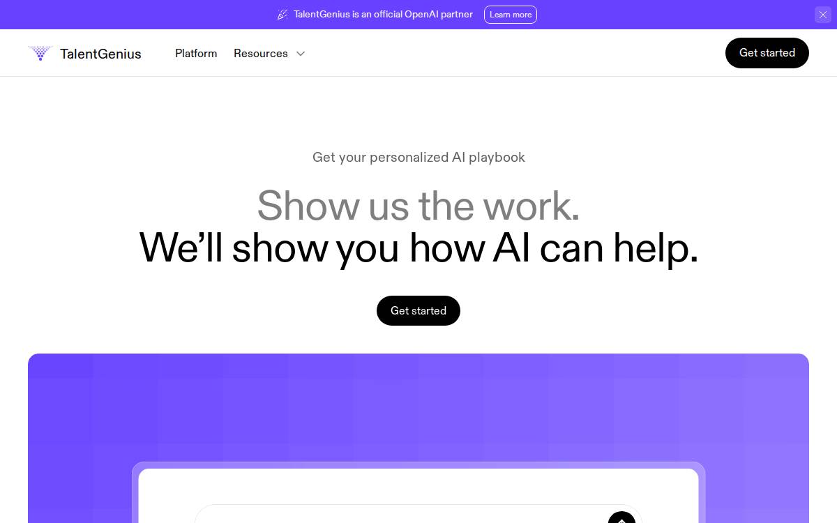 TalentGenius website preview