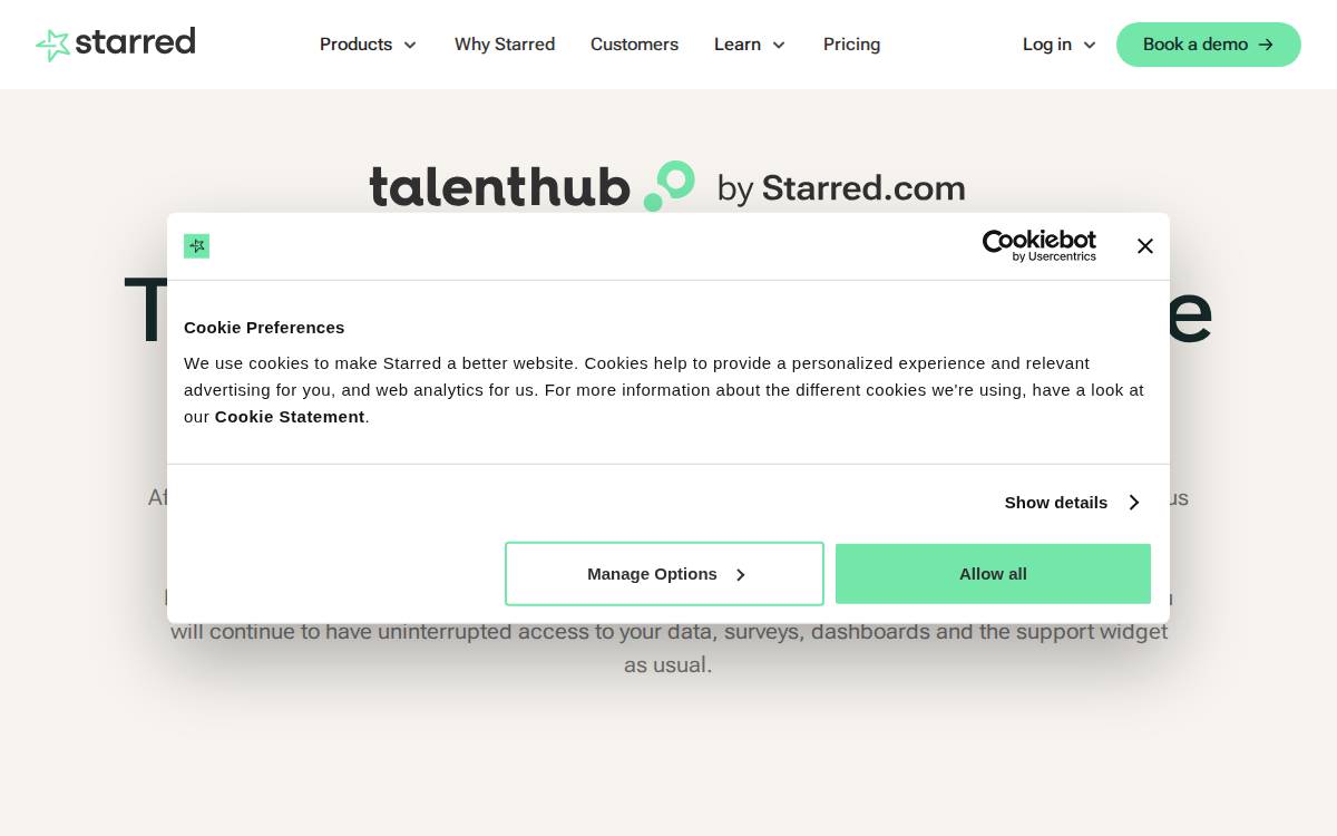 Talenthub website preview
