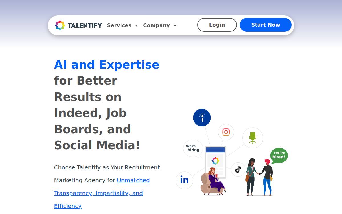Talentify website preview