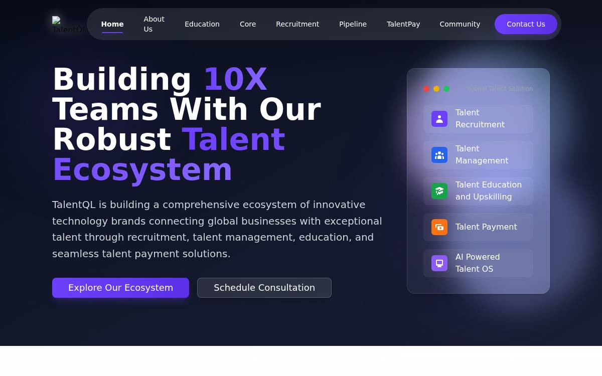 TalentQL website preview