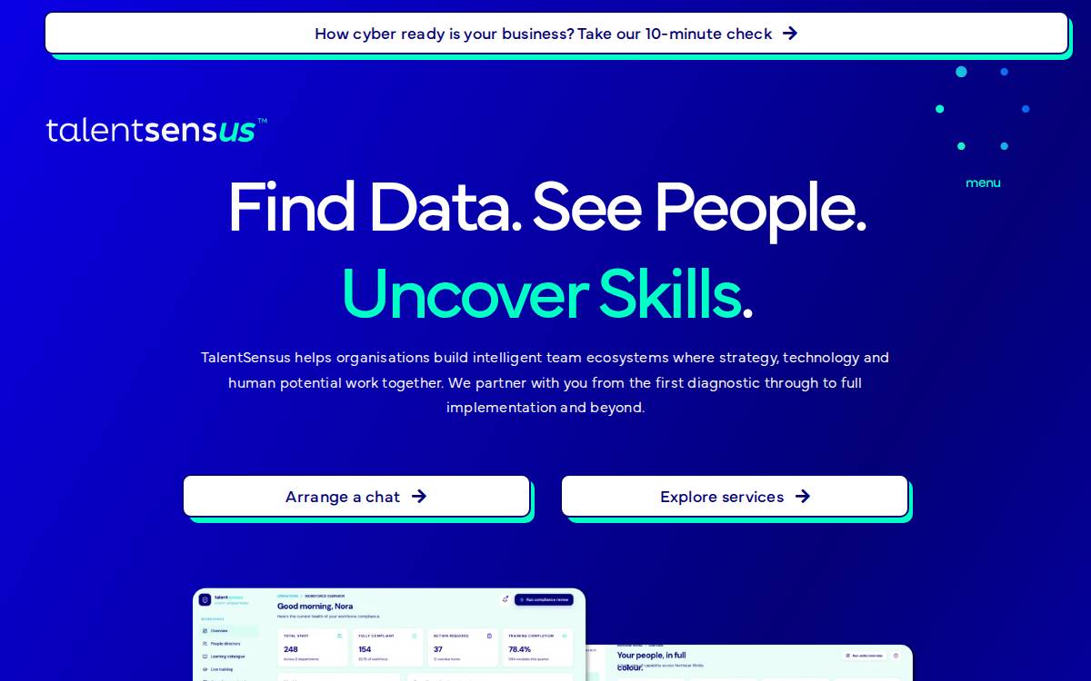 Talentsensus website preview