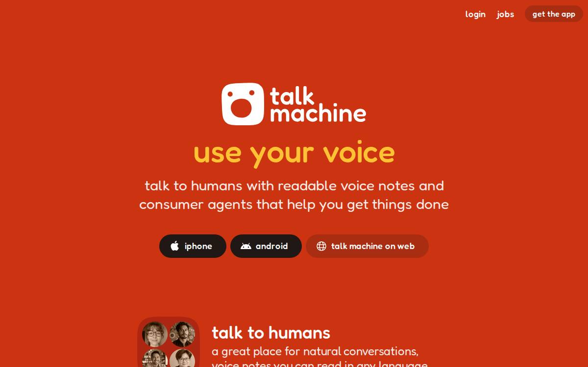 Talk Machine website preview