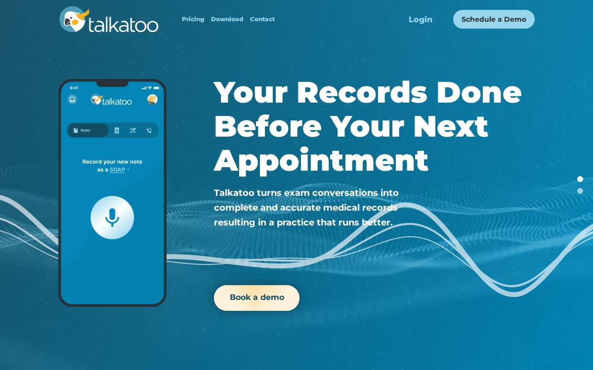 Talkatoo website preview