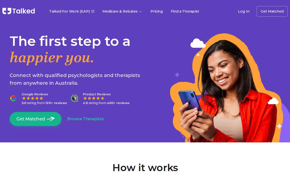 Talked website preview