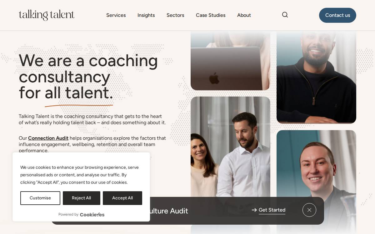 Talking Talent website preview