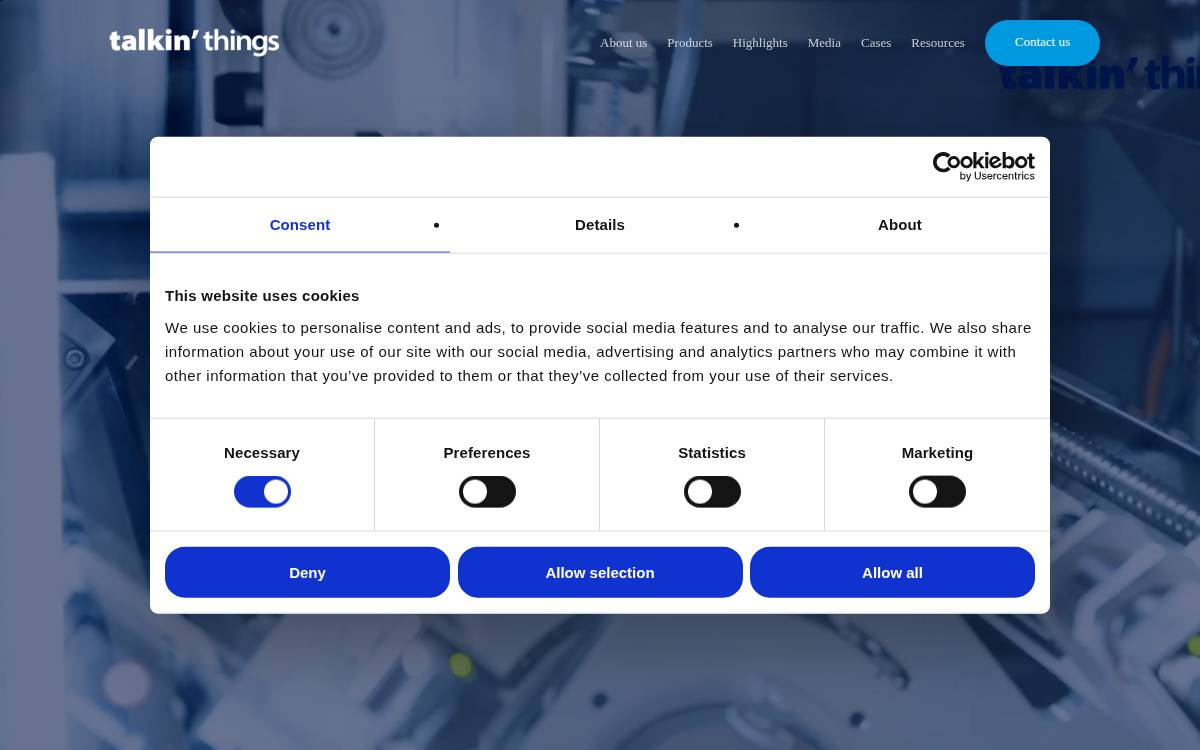 Talkinthings website preview