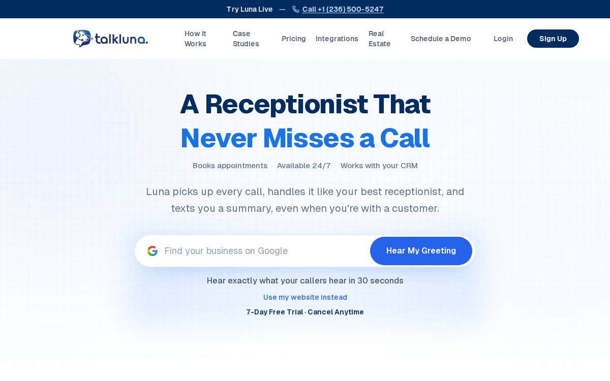 TalkLuna Technologies Cooperation Website website preview