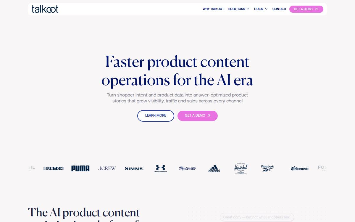 Talkoot website preview