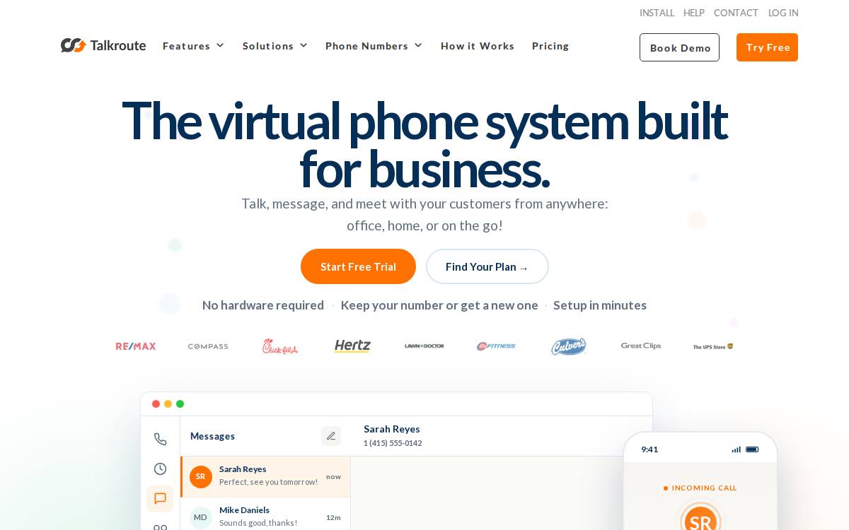 Talkroute website preview