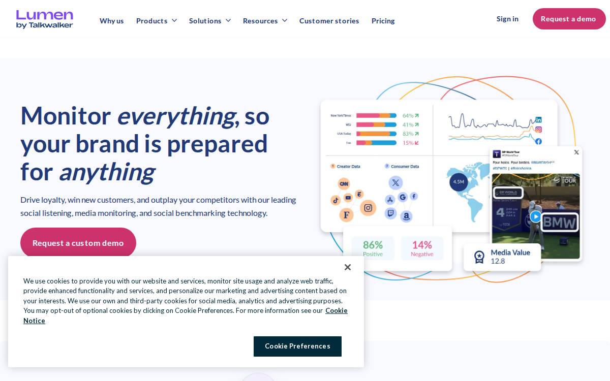 Talkwalker website preview