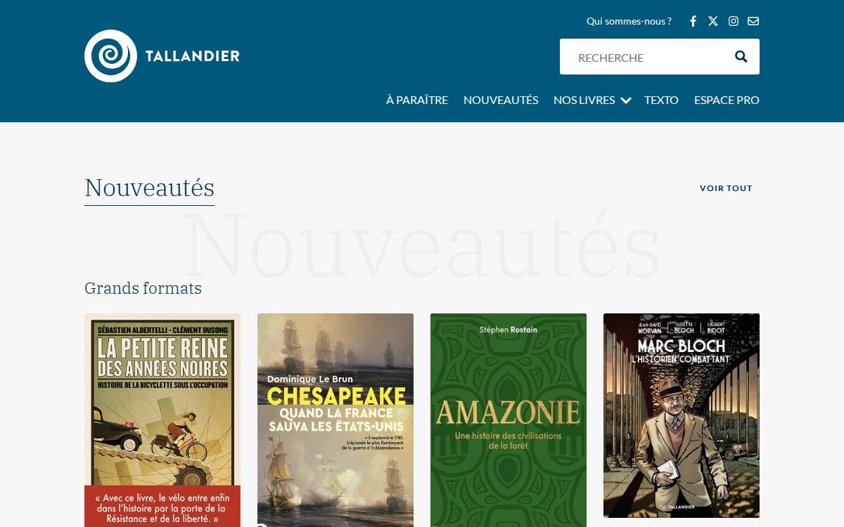 Tallandier website preview