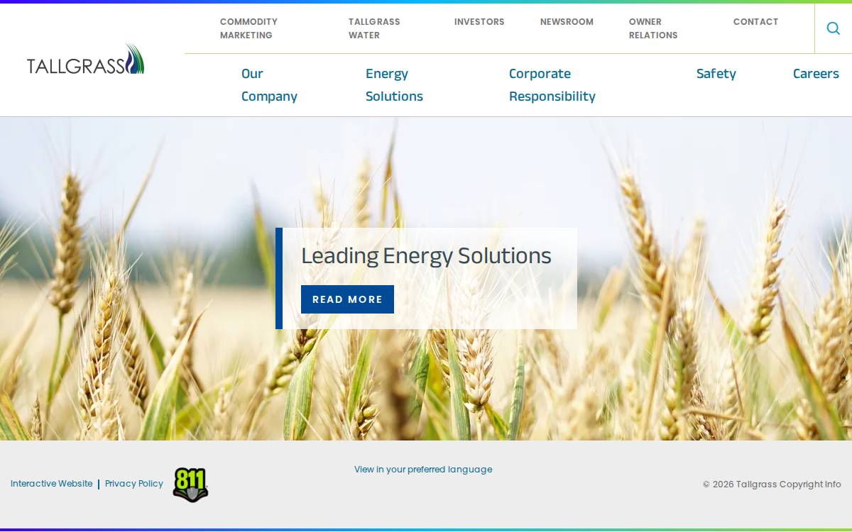 Tallgrassenergy website preview