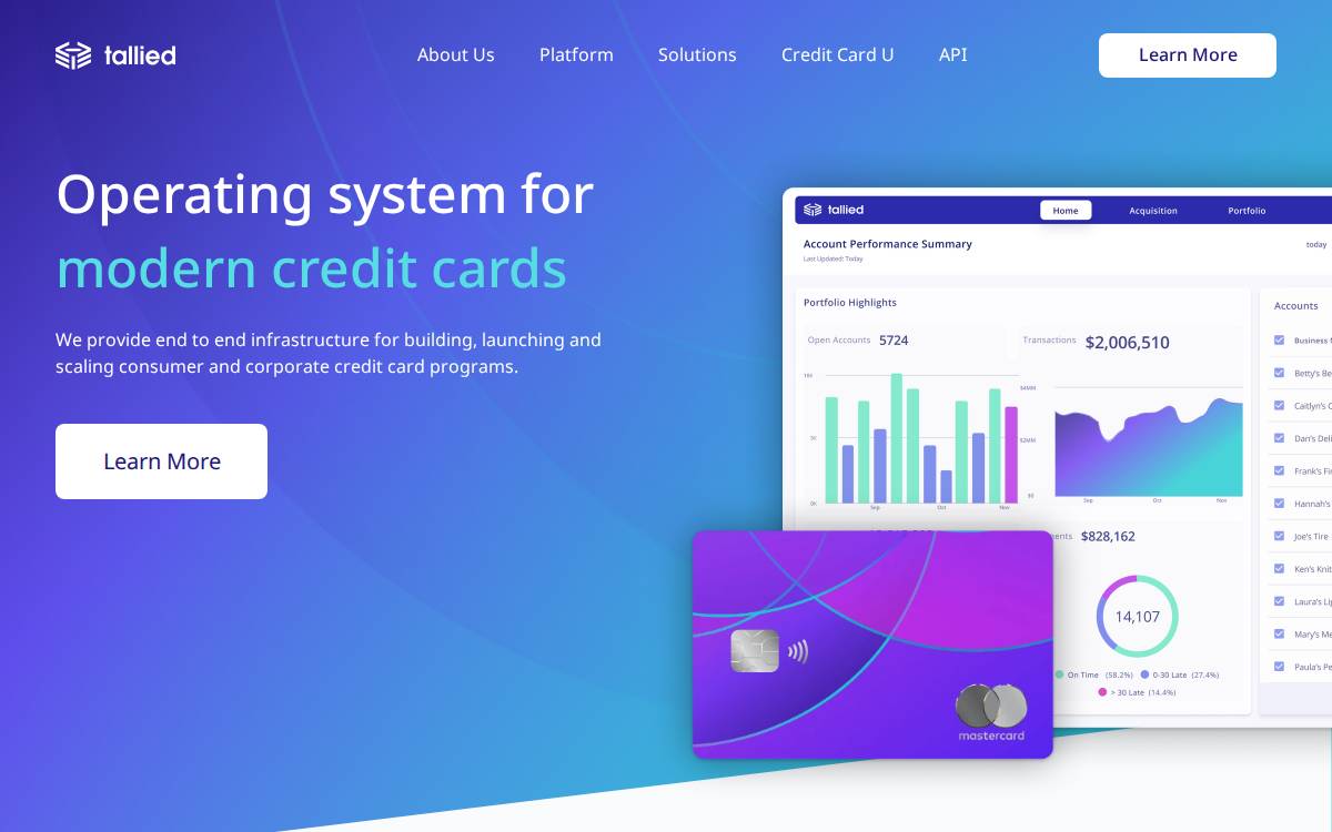 Tallied website preview