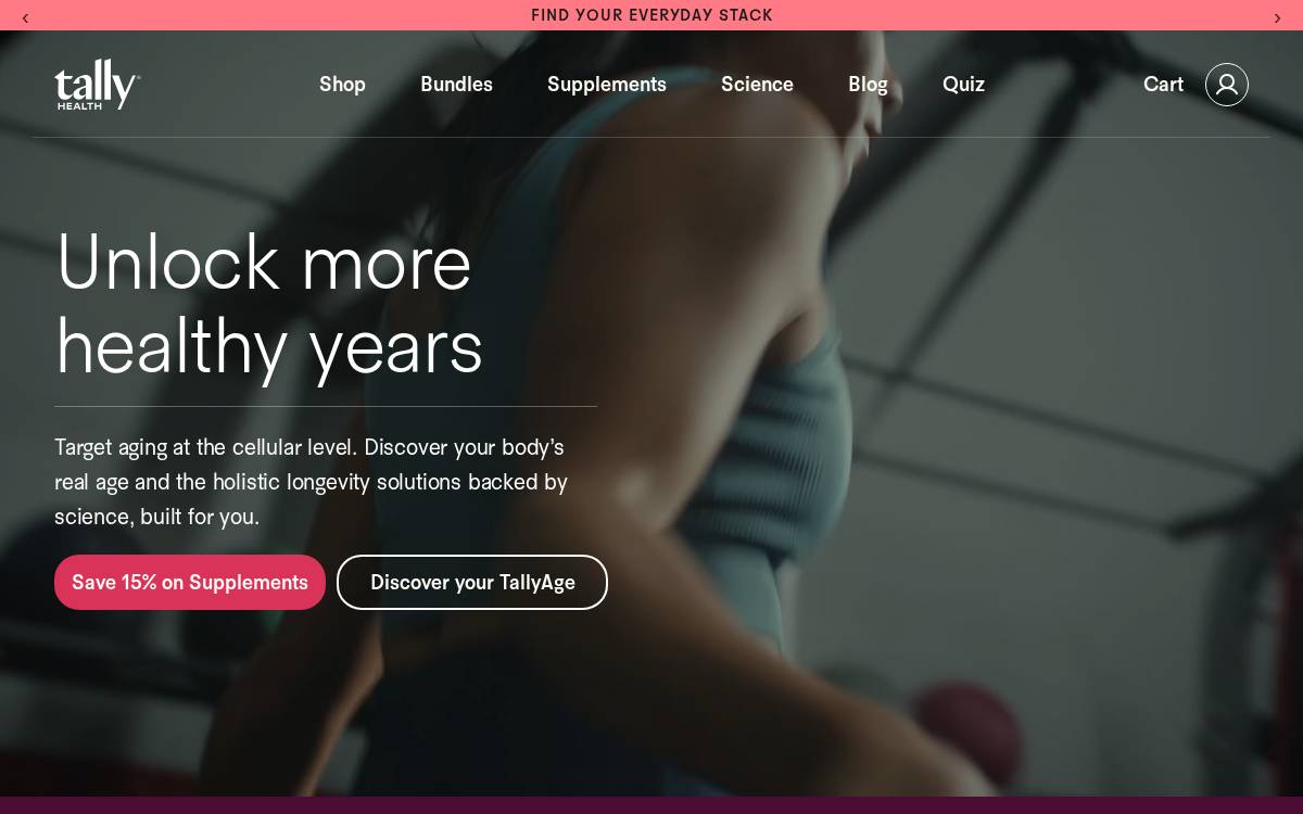 Tally Health website preview