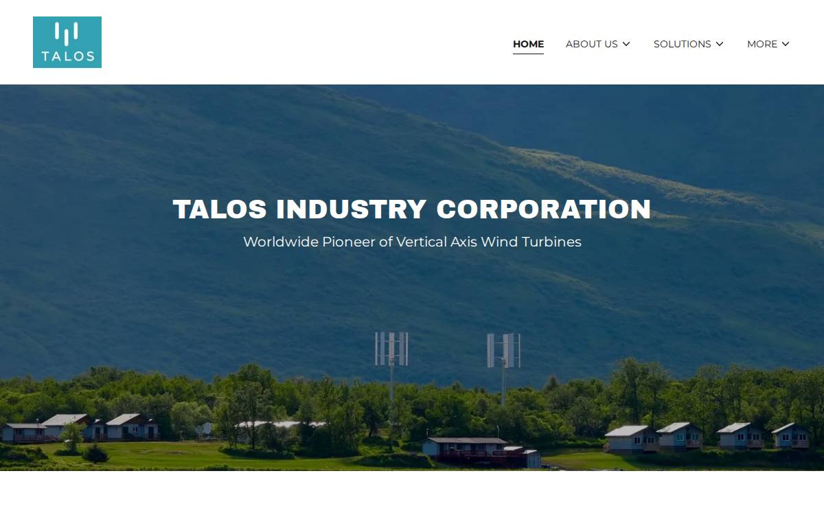 Talos Industry Corp website preview