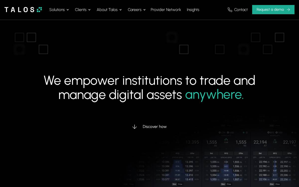 Talos website preview