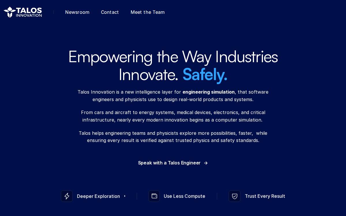 Talosaps website preview