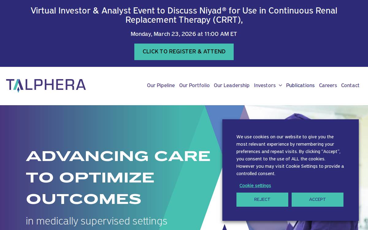 Talphera website preview