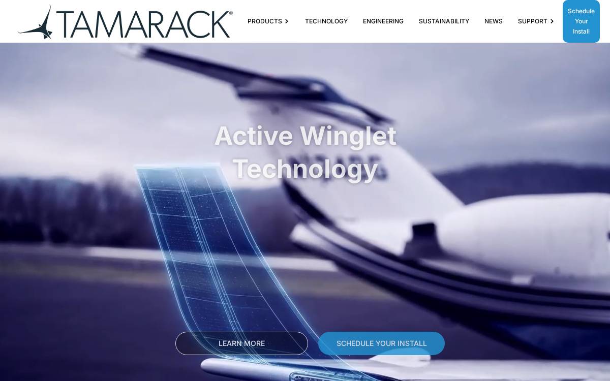 Tamarack Aerospace Group website preview