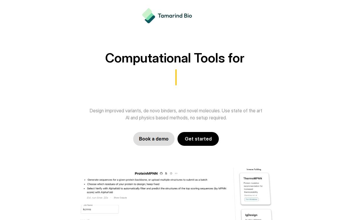 Tamarind Bio website preview