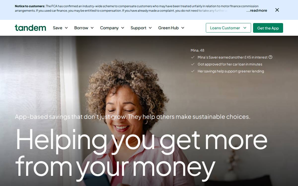 Tandem website preview