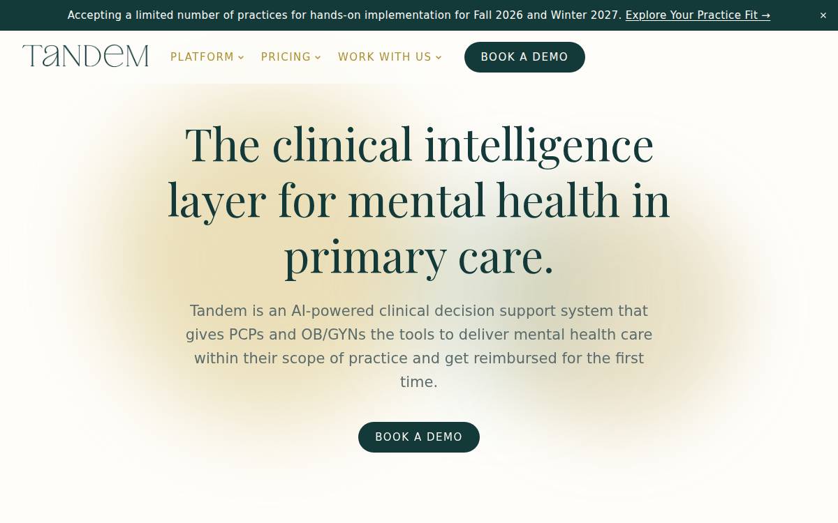Tandem Community website preview