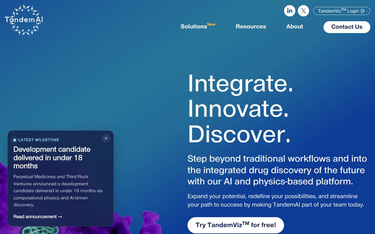 Tandemai website preview