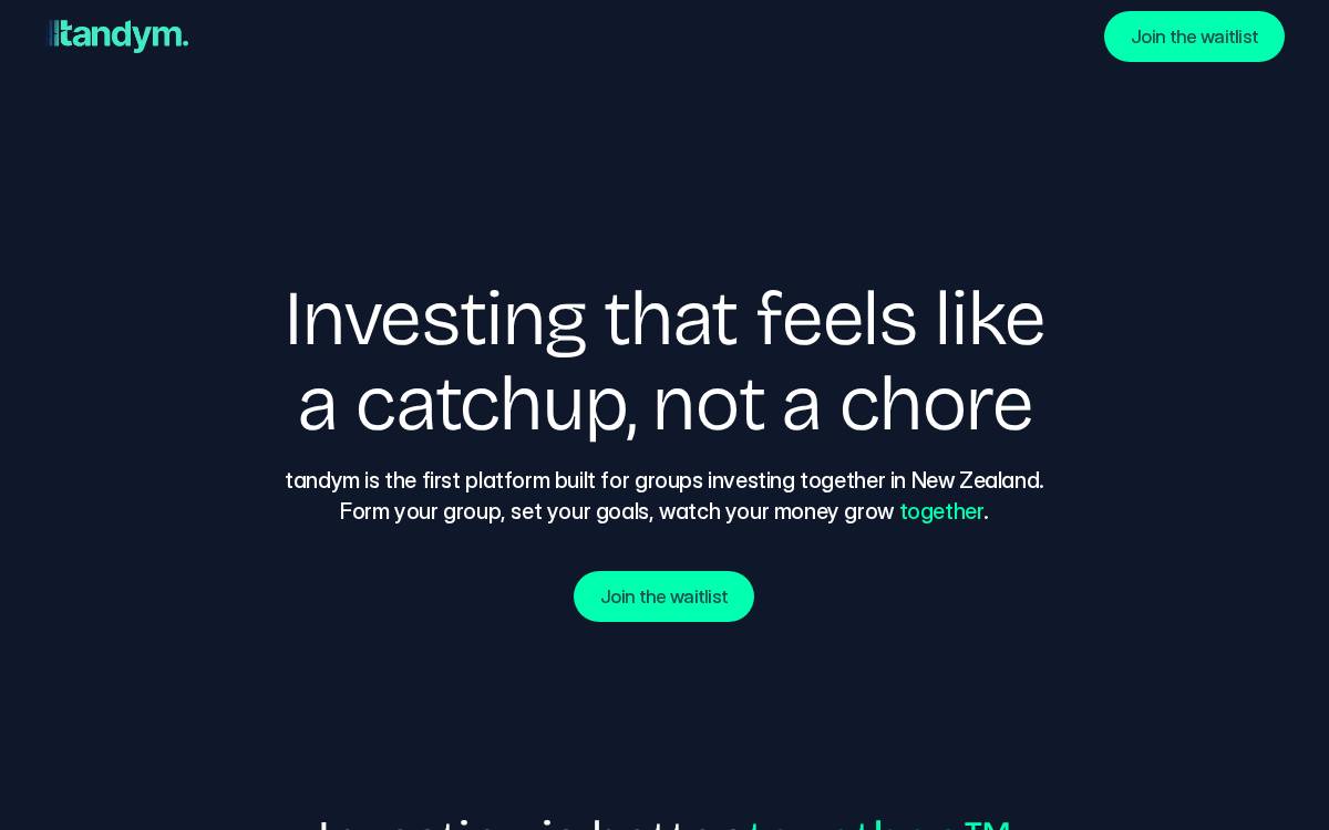 tandym website preview